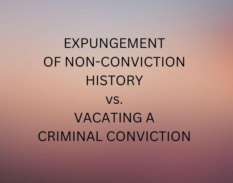 There are significant differences between sealing a criminal record, expunging non-conviction data, and vacating a criminal conviction. They are governed by different rules. Sealing a court record is at the discretion of a judge. Expunging non conviction history is at the discretion of the Washington State Patrol. Some criminal charges, like a DUI, cannot be vacated. It is important to talk to an experienced attorney who handles these types of issues if you need assistance. Many people want to make sure they can pass a criminal background check but don't realize it can take many steps as well as years of waiting to accomplish this task. It is not something most non-lawyers understand how to do.