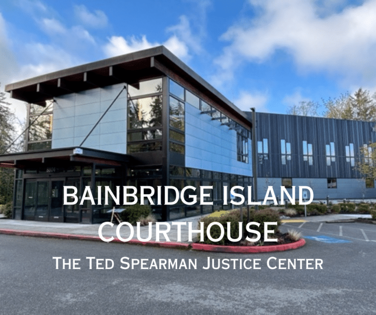 The new Bainbridge Island Municipal Court and Police Station The Ted Spearman Justice Center Witt Law Group DUI and Criminal Defense Attorneys